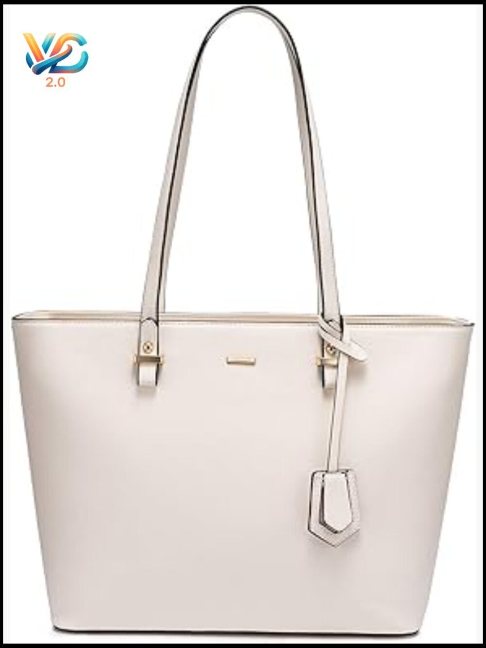 Classic Tote Bag with Zipper Top Handle Shoulder Satchel for Work Travel